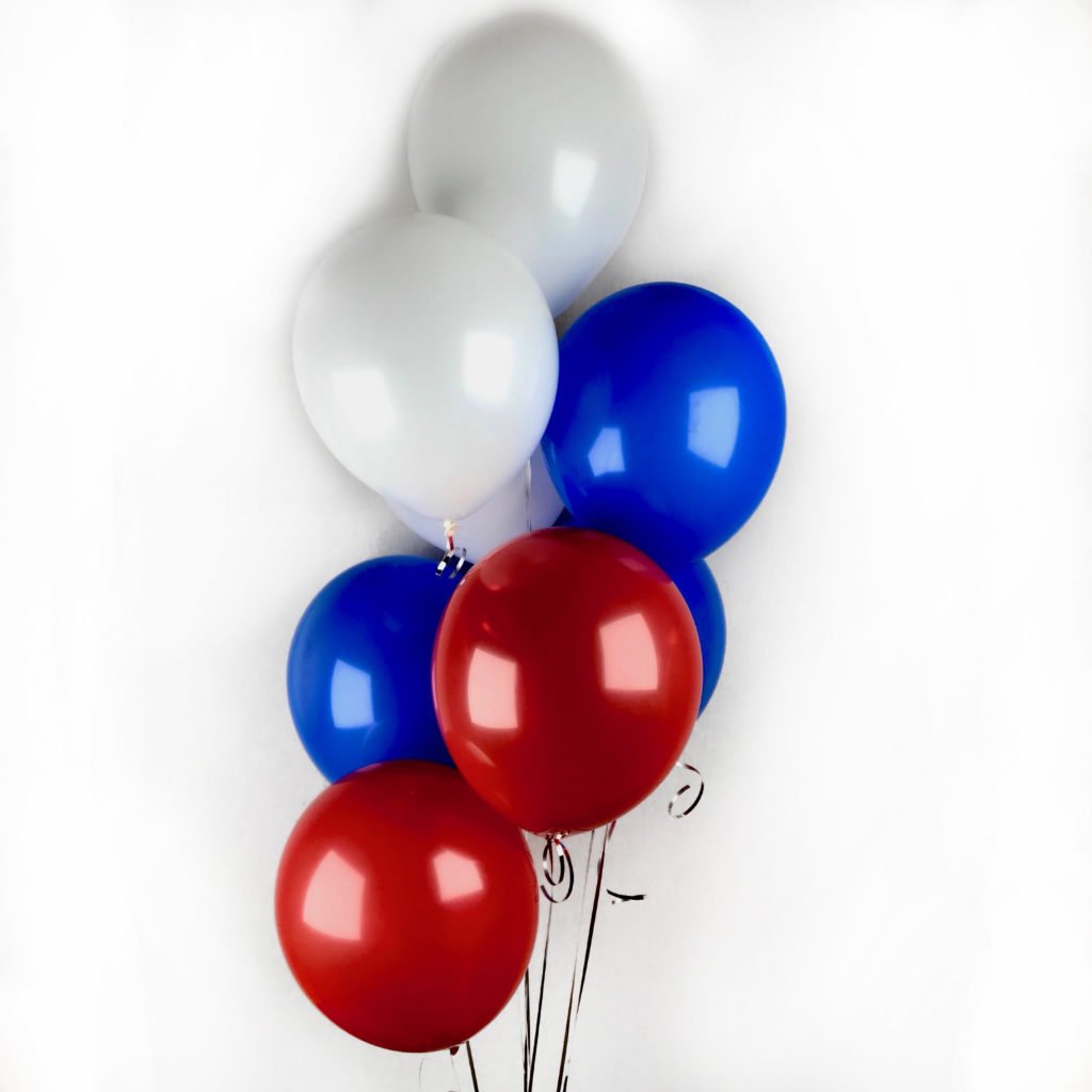 Воздушные шары сине красные