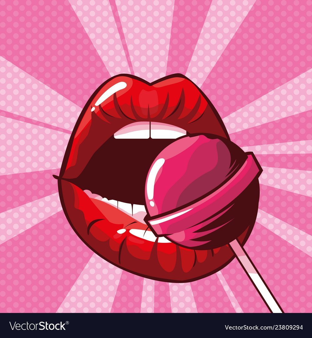 Губы с леденцом