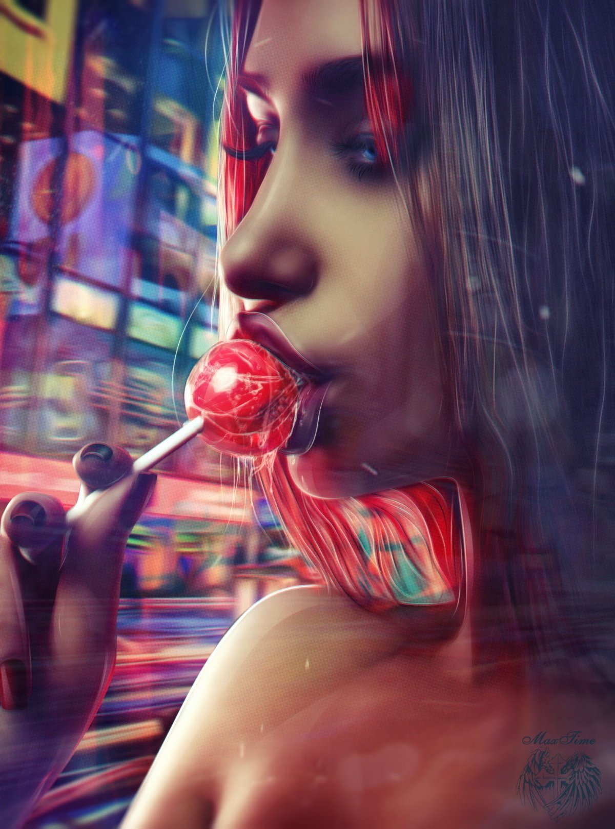 Девушка с Чупа чупсом