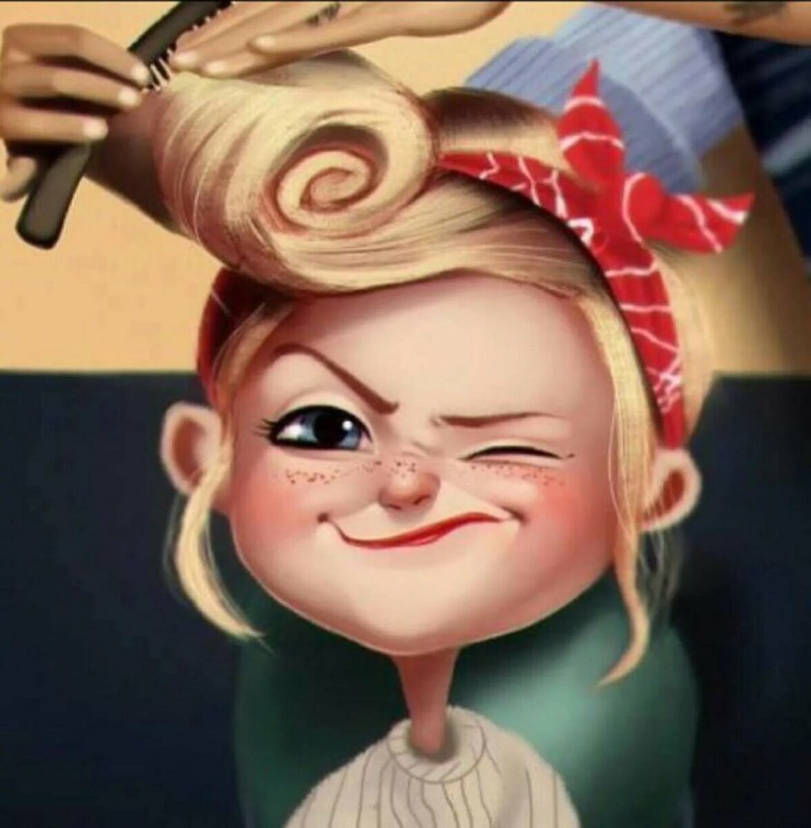 Мультяшка в парикмахерской