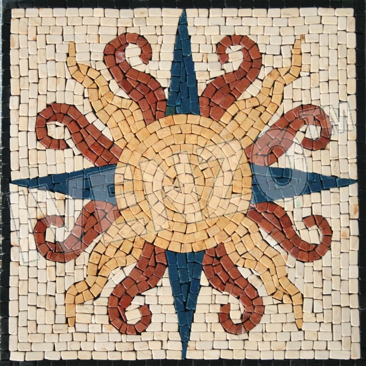 Древнеримская мозаика солнце