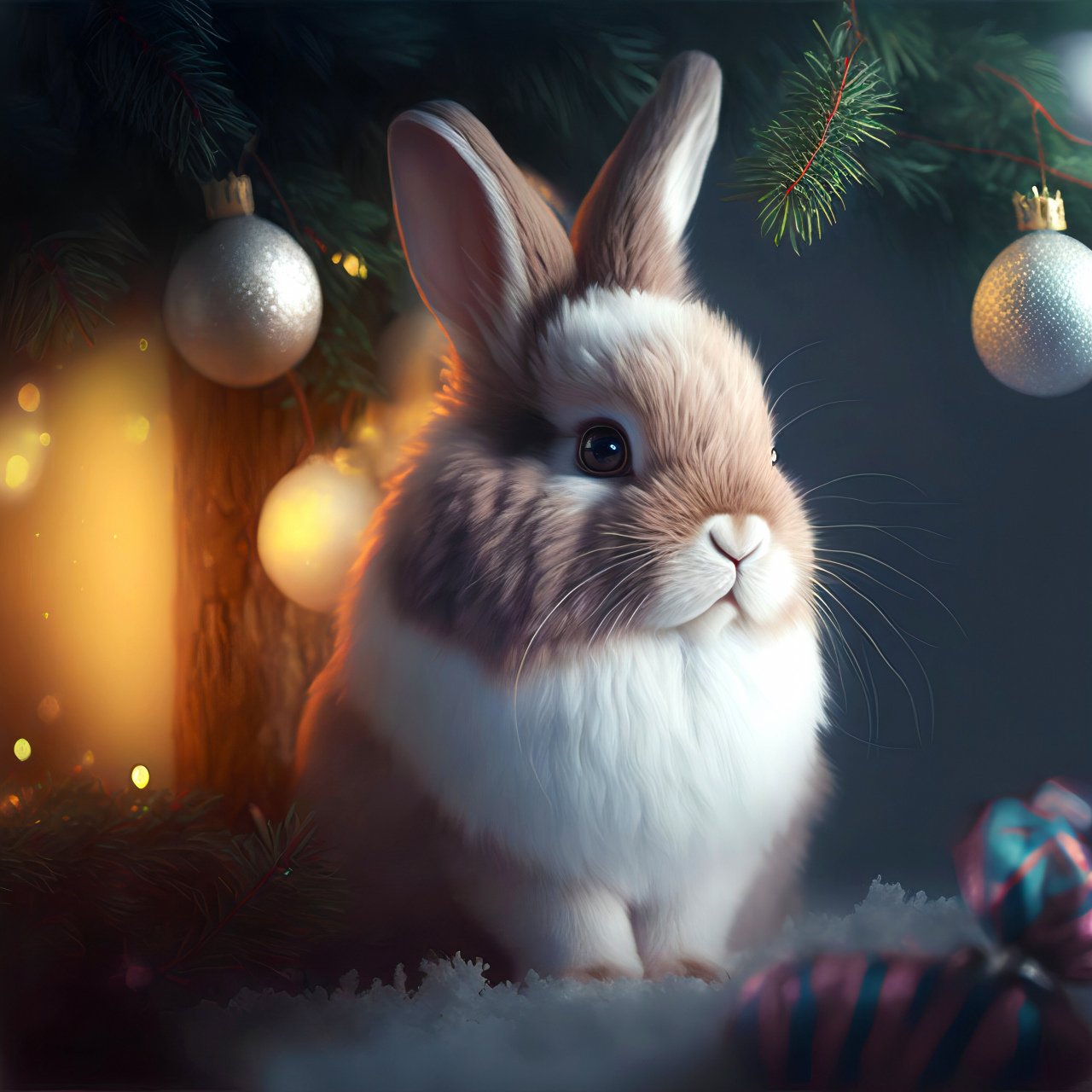 Новогодний кролик картинки