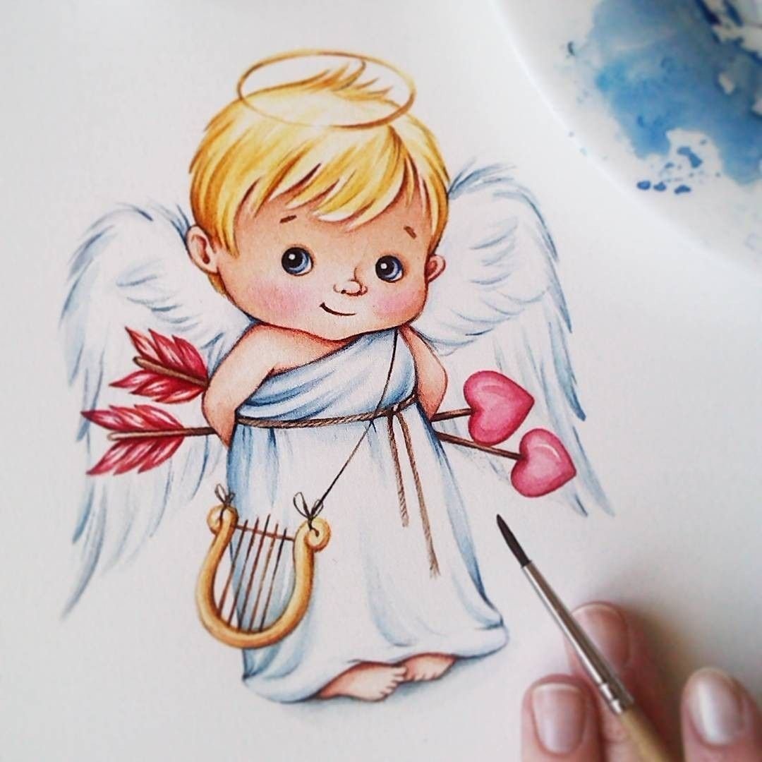 Ангел рисунок для детей