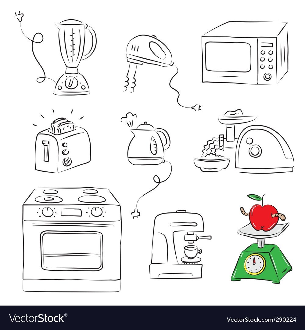 Электроприборы раскраски для детей