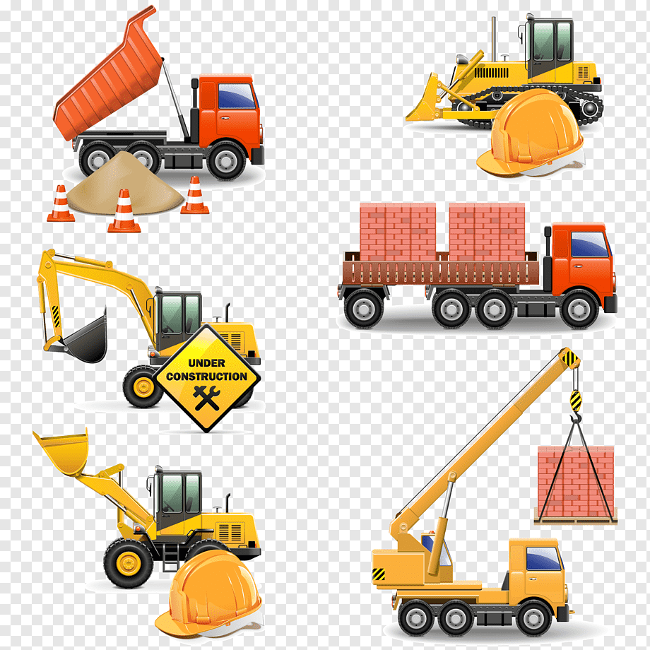 Мультяшная строительная техника