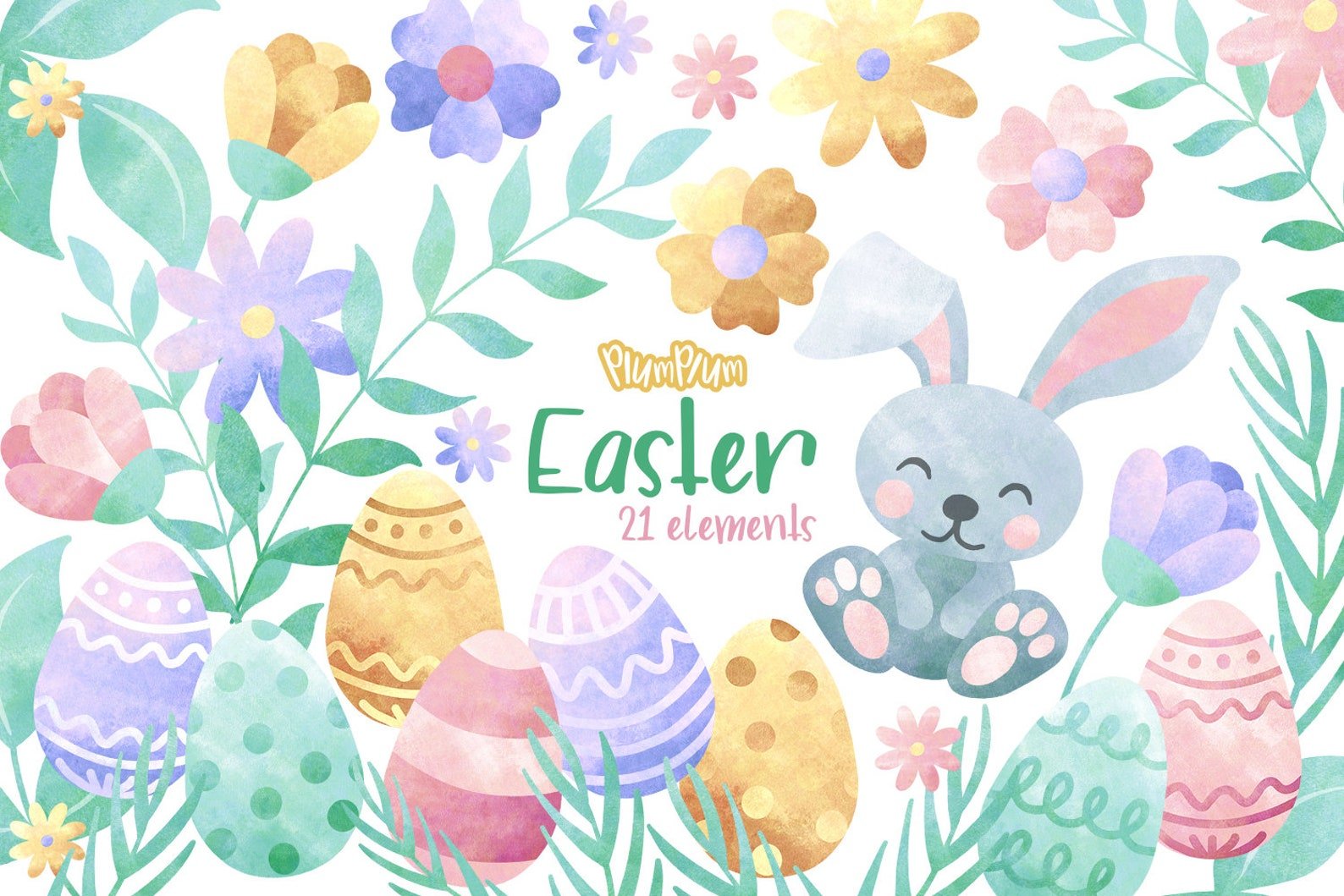 Easter motif Watercolor