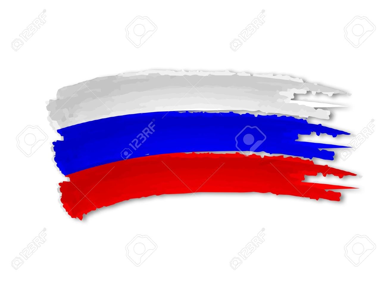 Флаг России красками