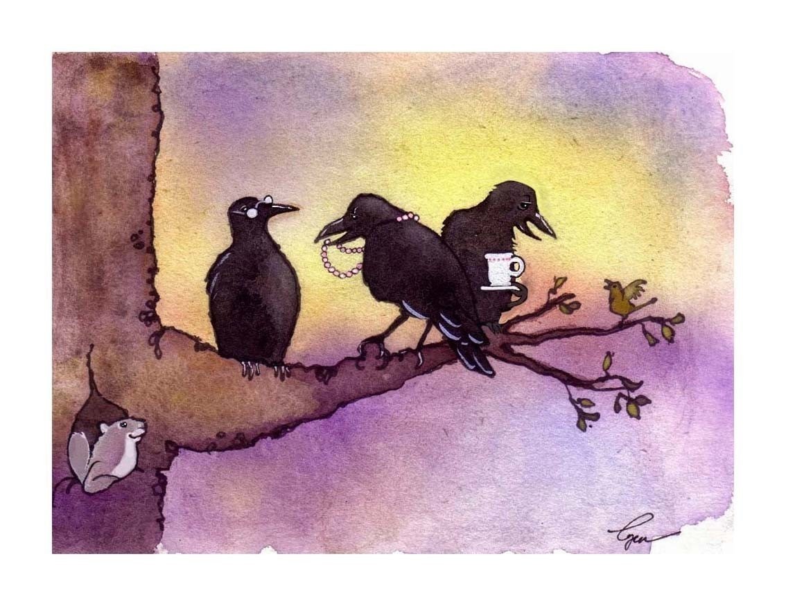 Две вороны вылетели в противоположные стороны. Семья ворон. Иллюстрация к стихотворению ворона. Воронья семья. Картина семья ворон.