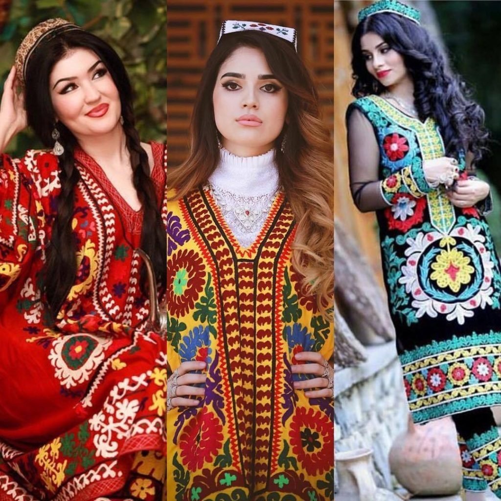 Национальная одежда чакан Лас Таджикистана