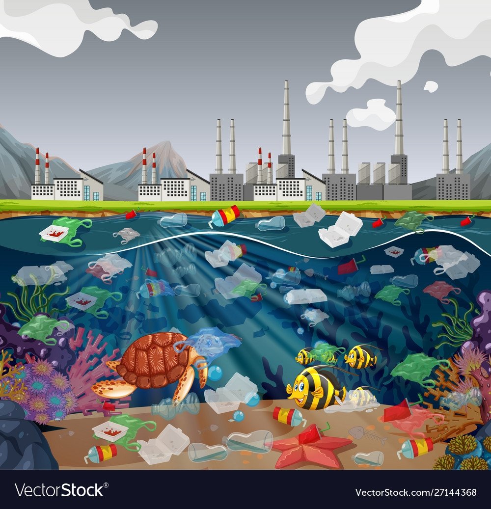 Загрязнение воды плакат
