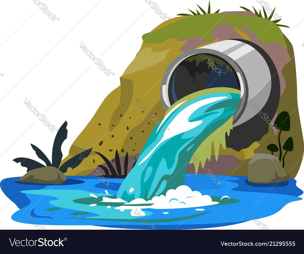 Загрязнение воды клипарт на прозрачном фоне