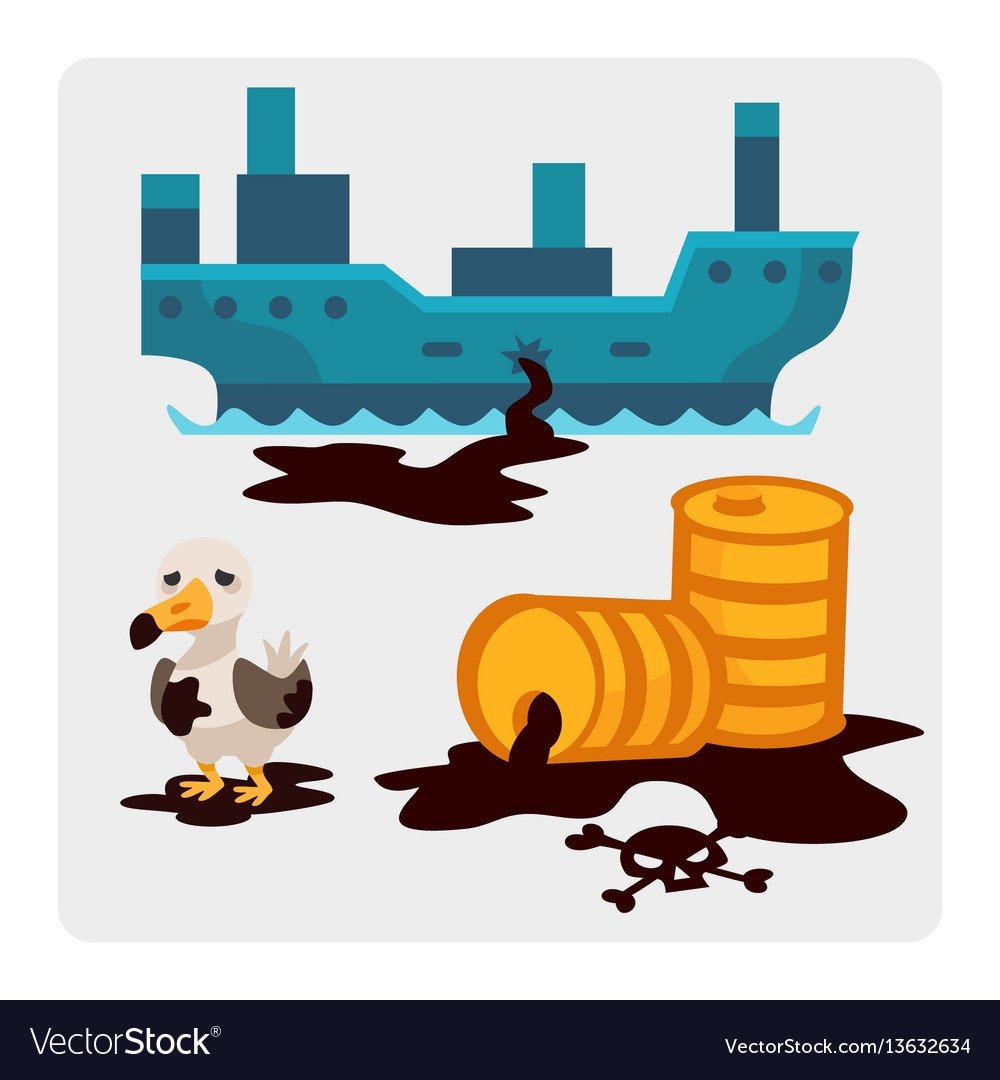 Загрязнение воды вектор