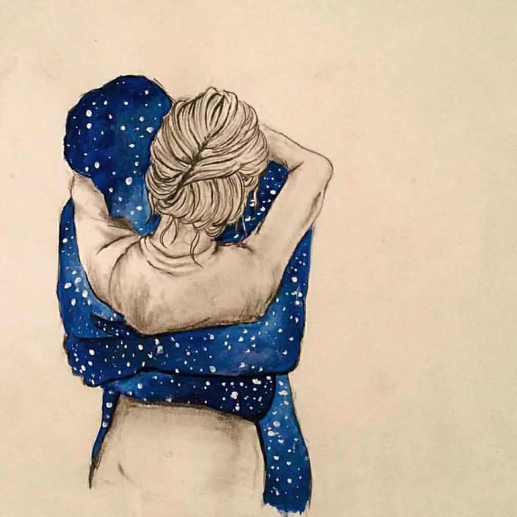 Объятия акварель