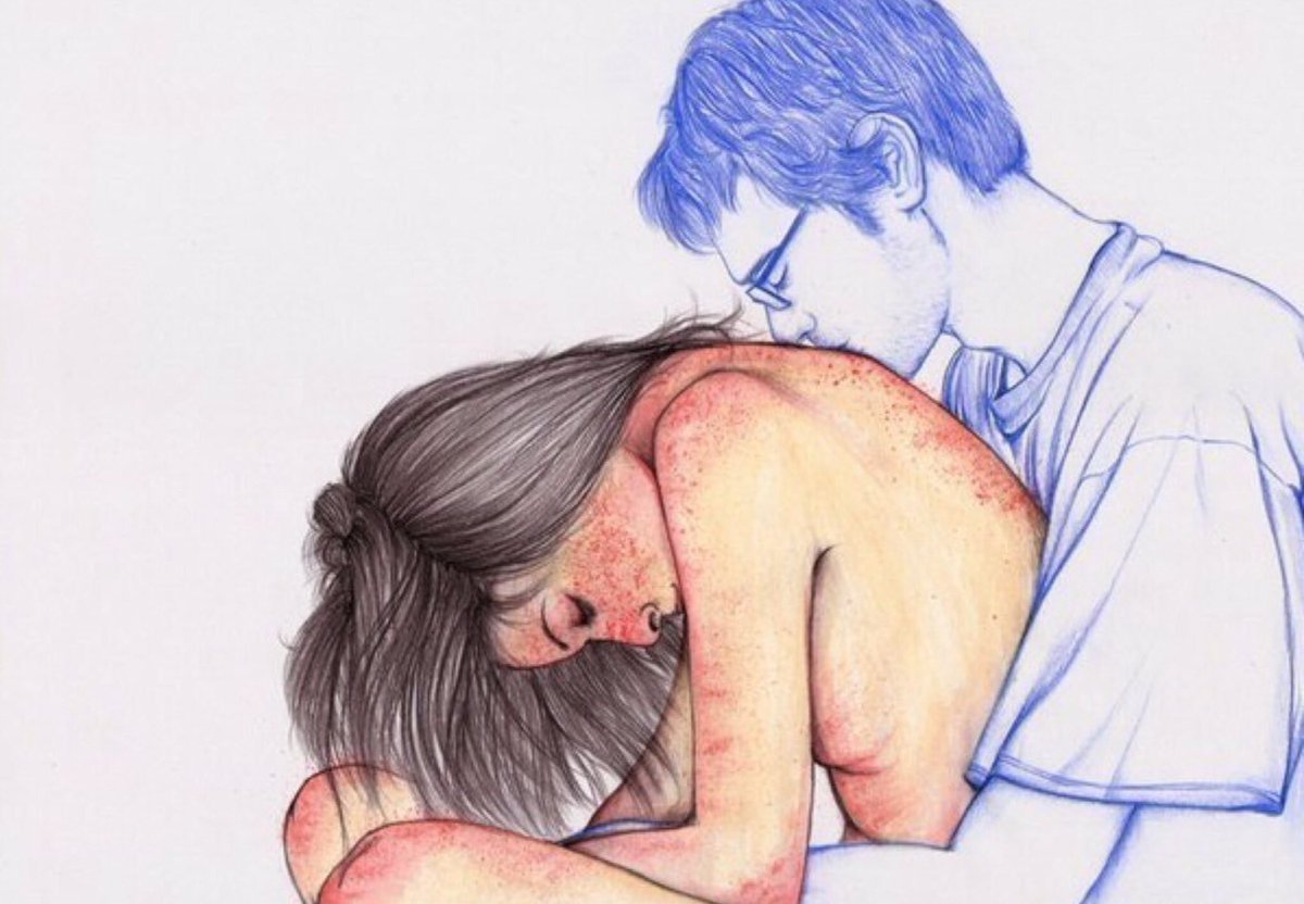 Рисунки для срисовки парень и девушка