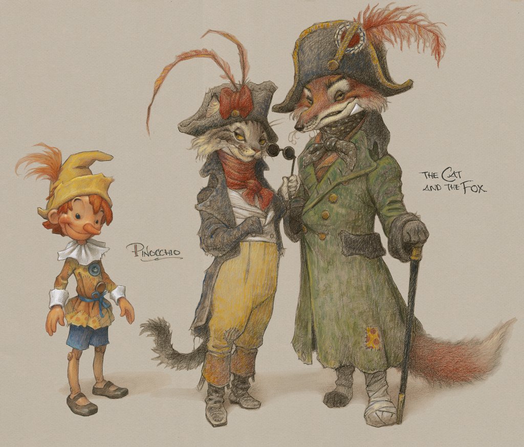 Пиноккио кот и Лис