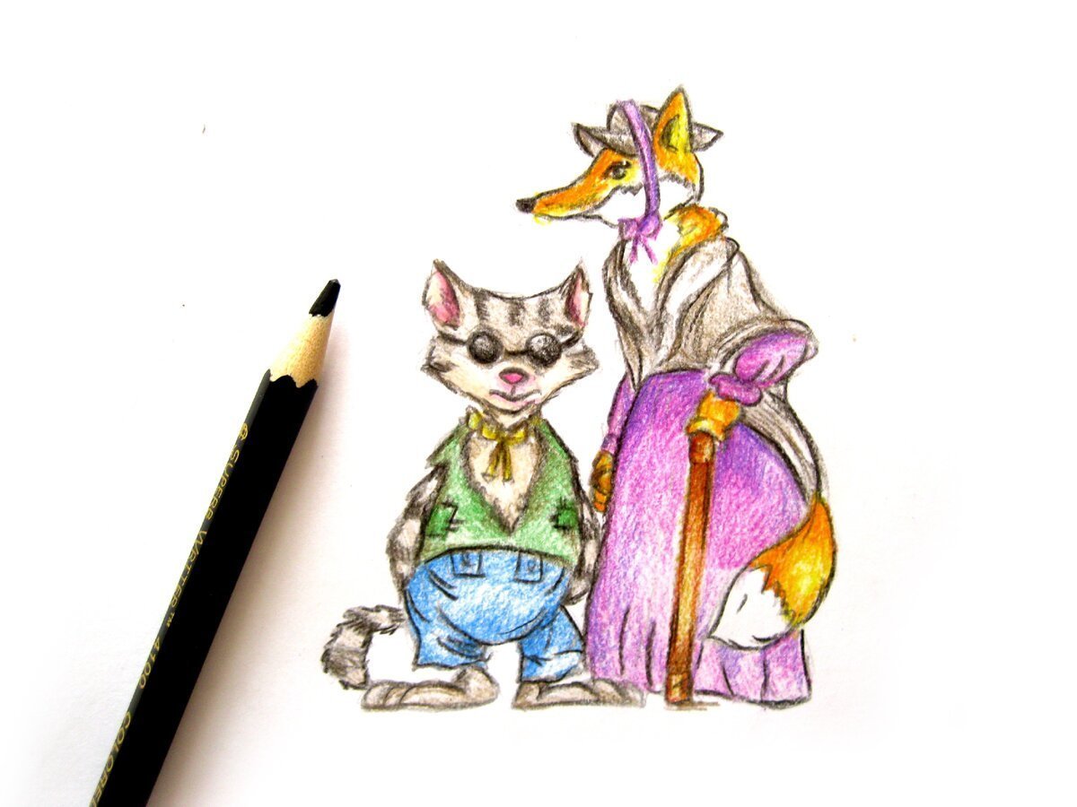 Лиса Алиса и кот Базилио арт