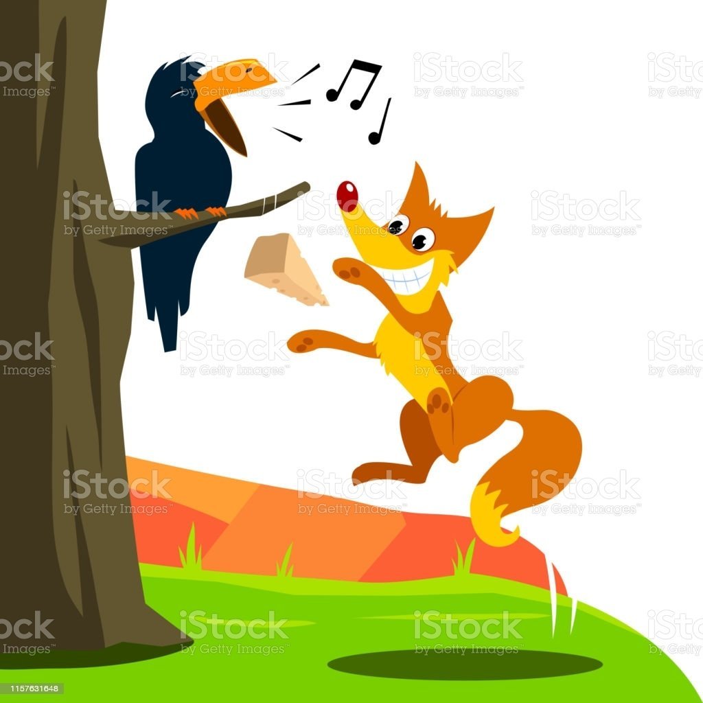 Басня Крылова ворона и лисица