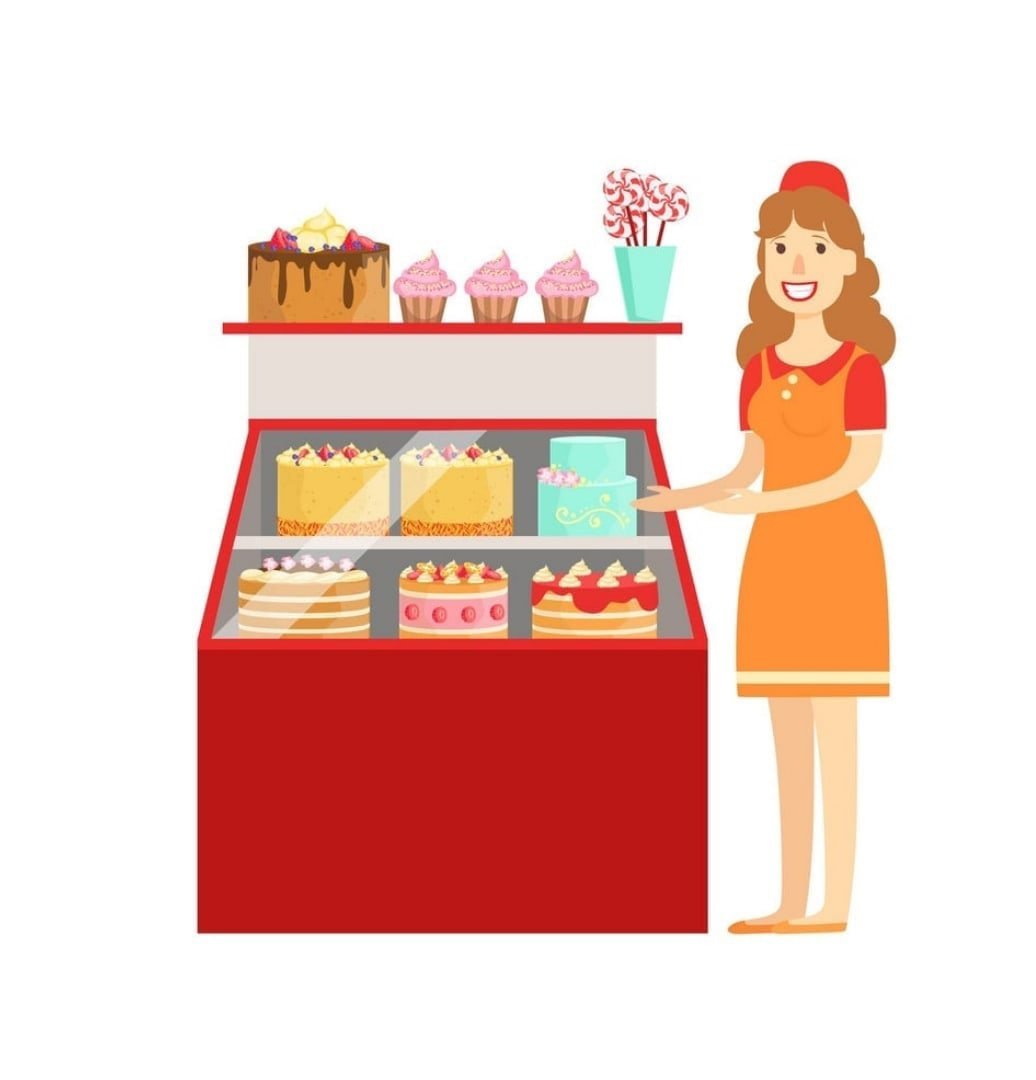 Продавец в кондитерской
