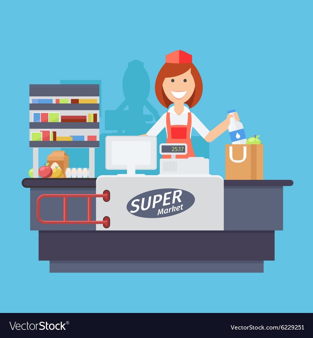 Продавщица рисунок