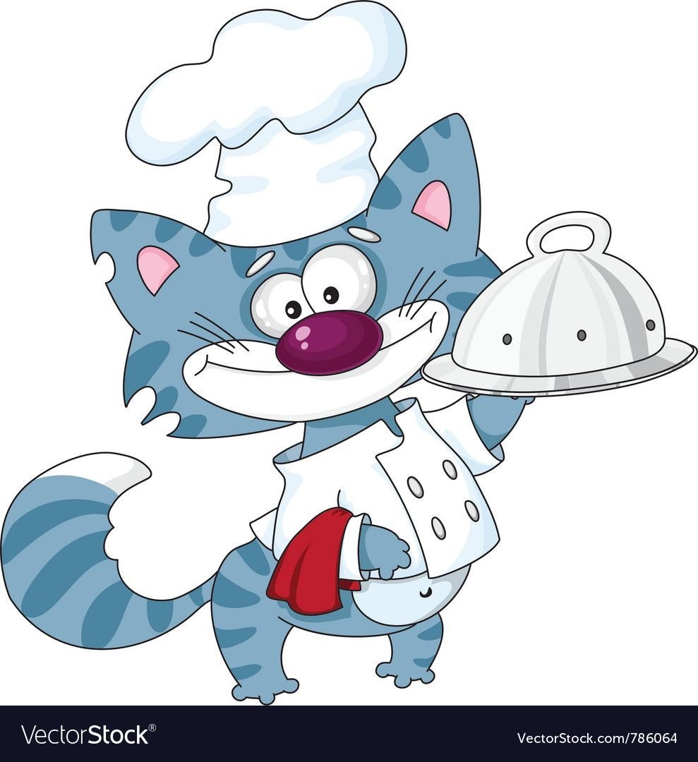Кошка в поварском колпаке