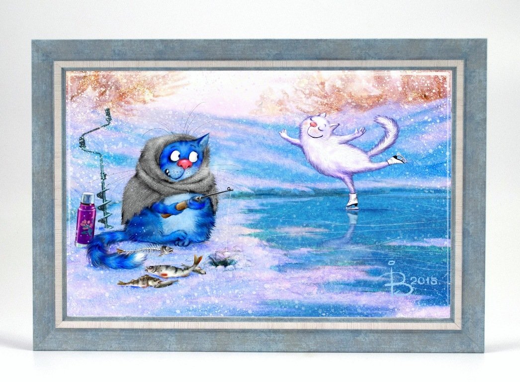 Синие коты Ирины Зенюк новогодние