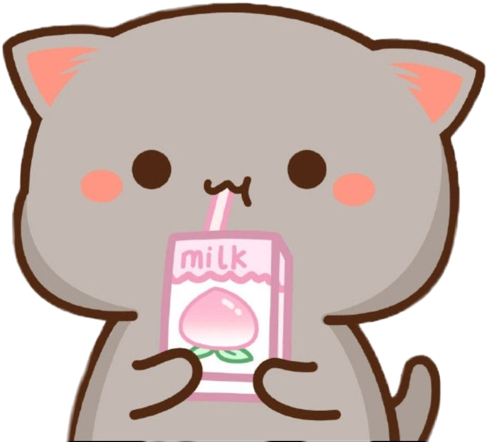 Рисунок котик милый с пончиком