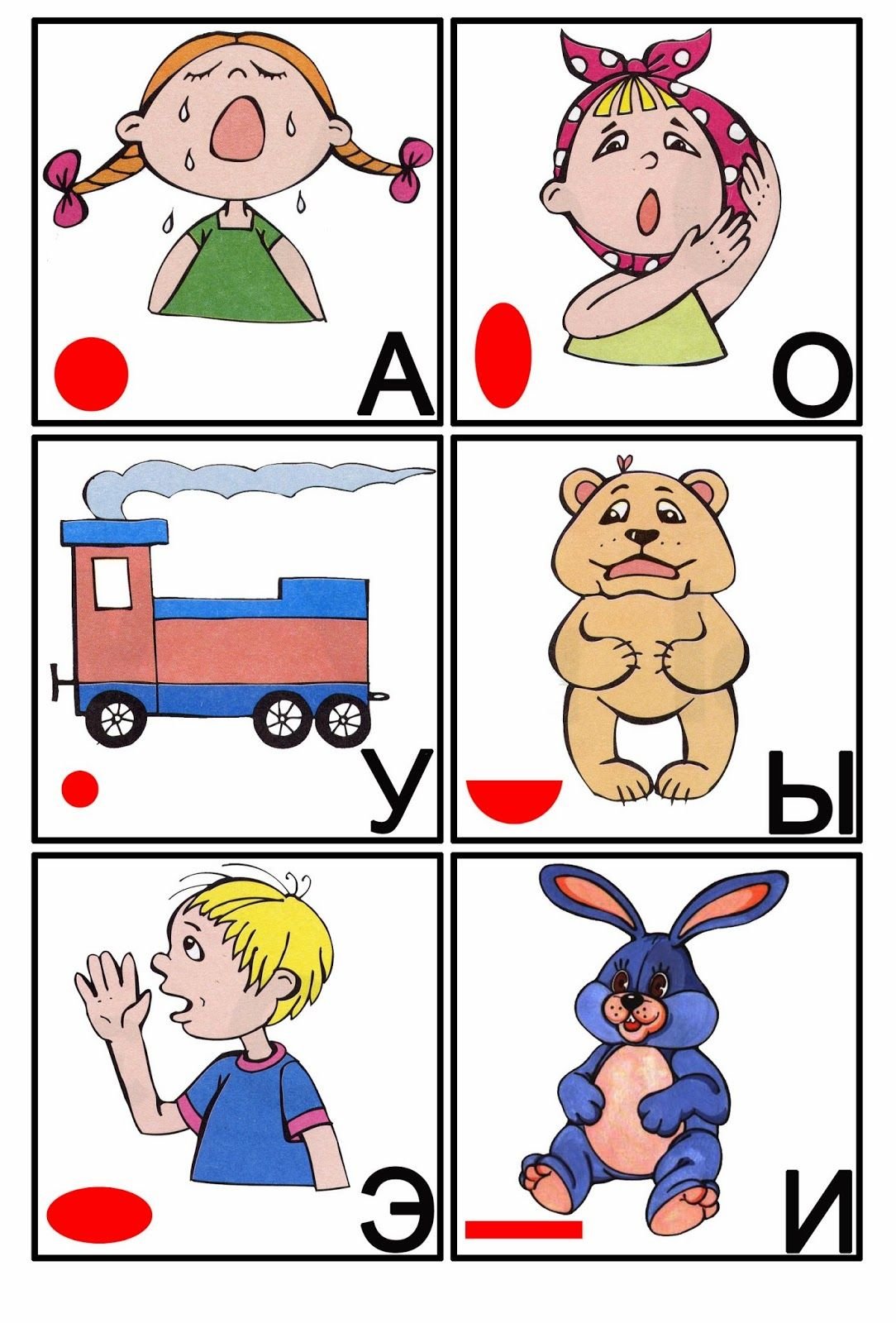 Символы гласных звуков