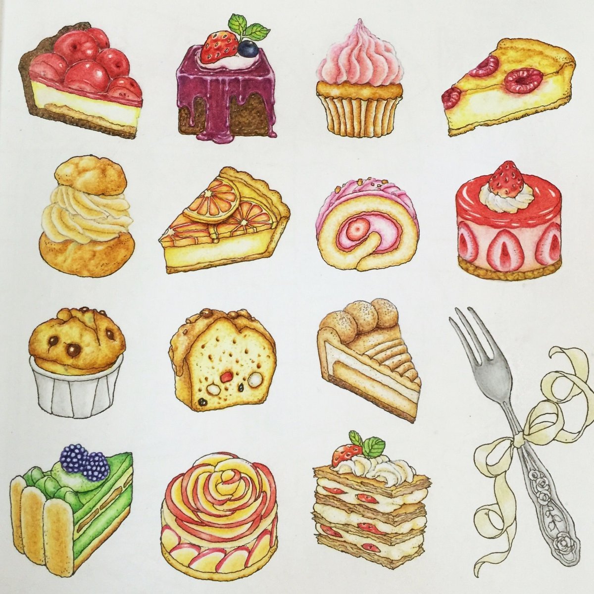 Наклейки карандашом еда