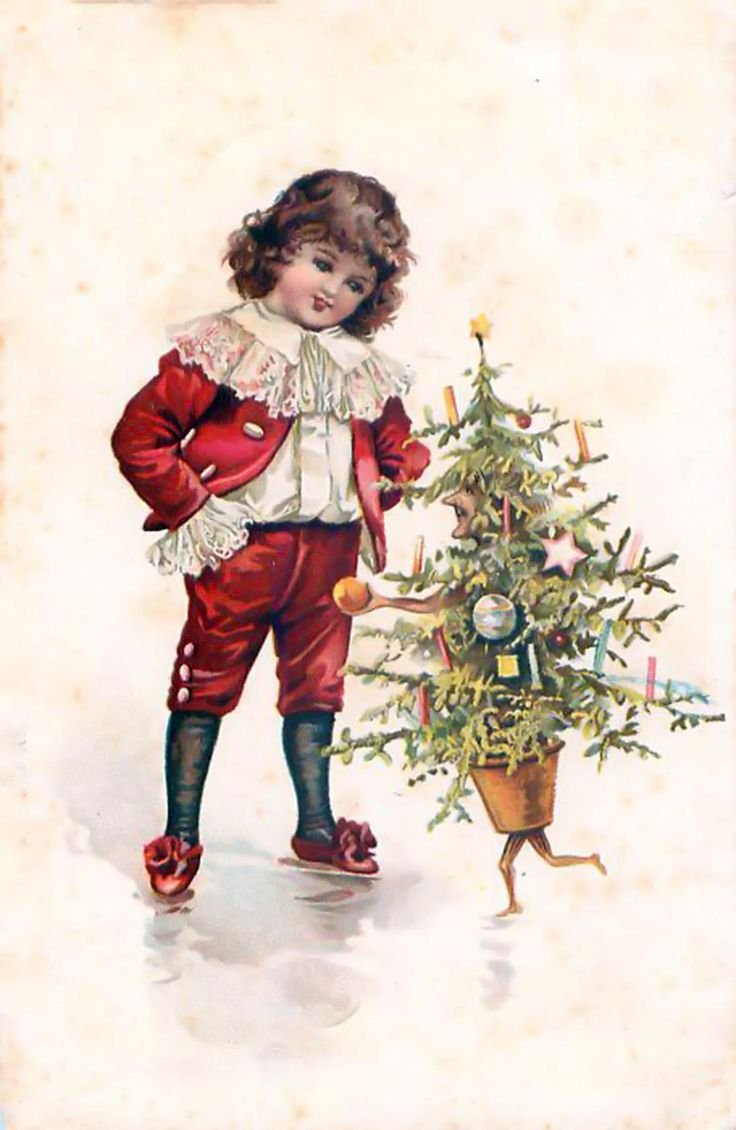 Новогодние Винтажные дети