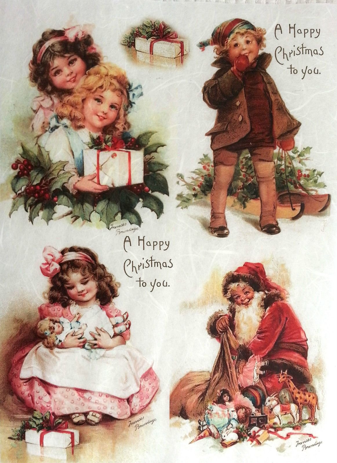 Старинные открытки для декупажа Рождественские