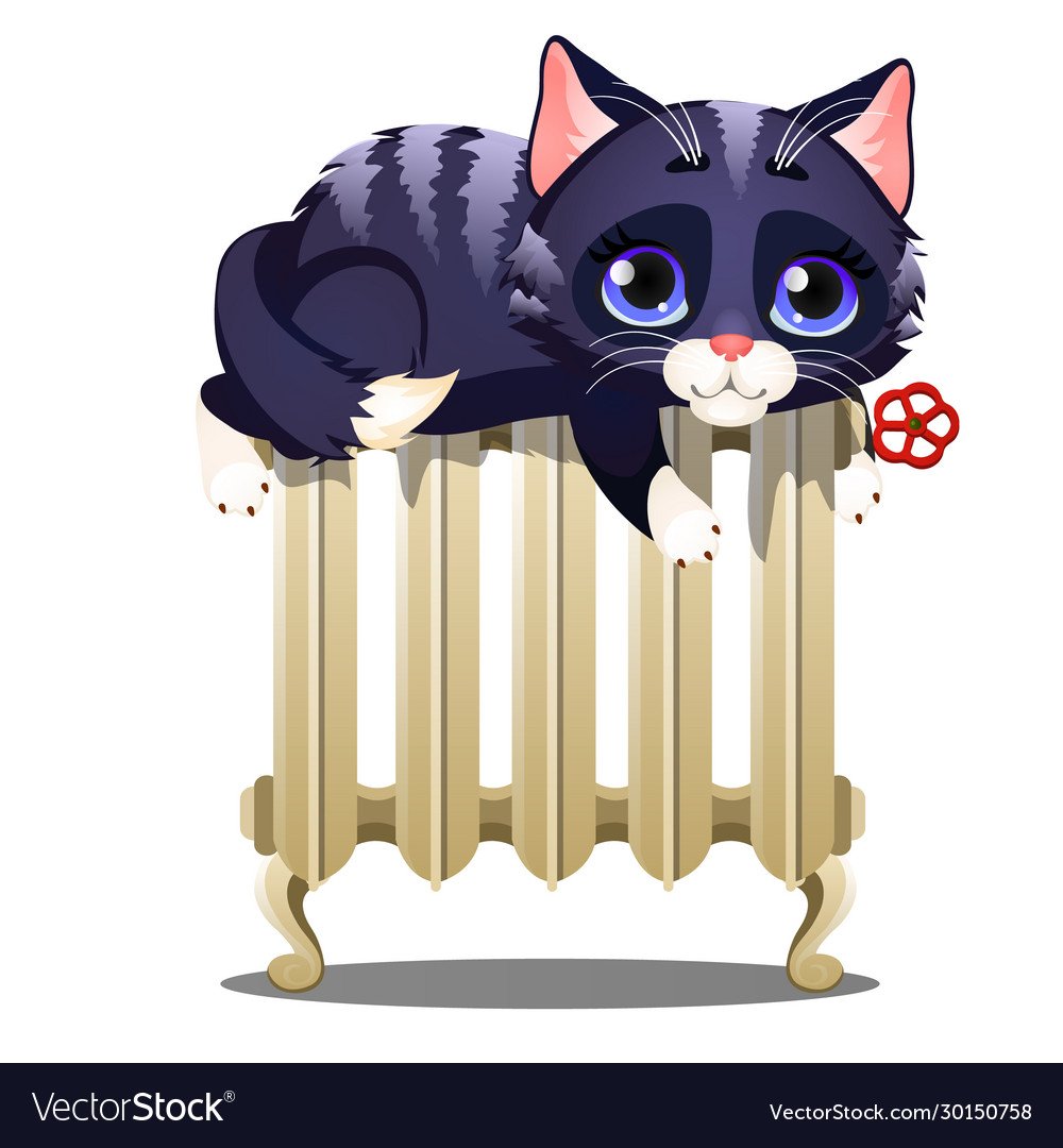 Кот на батарее реклама