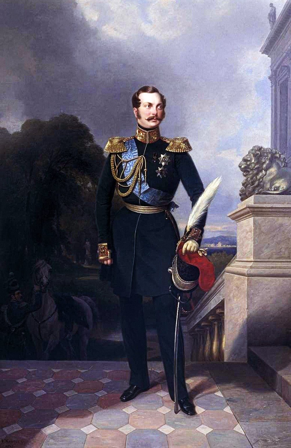 Франц Крюгер. Портрет императора Александра 2
