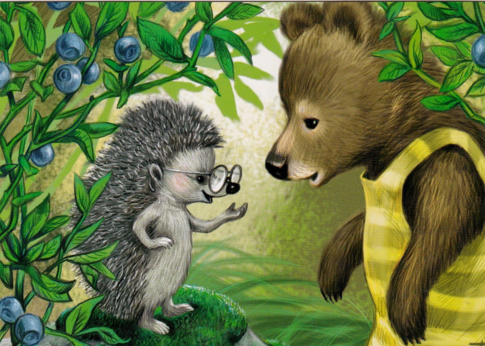 Ежик и Медвежонок в лесу