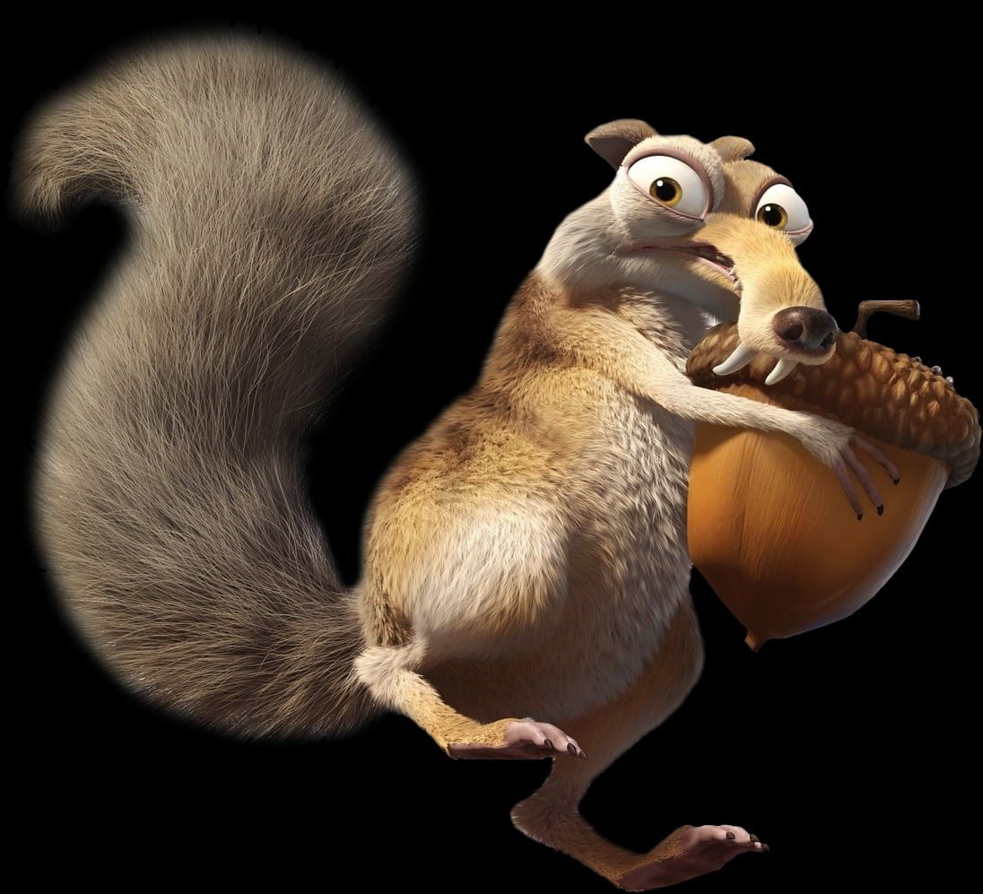 Белка Скрэт с желудем