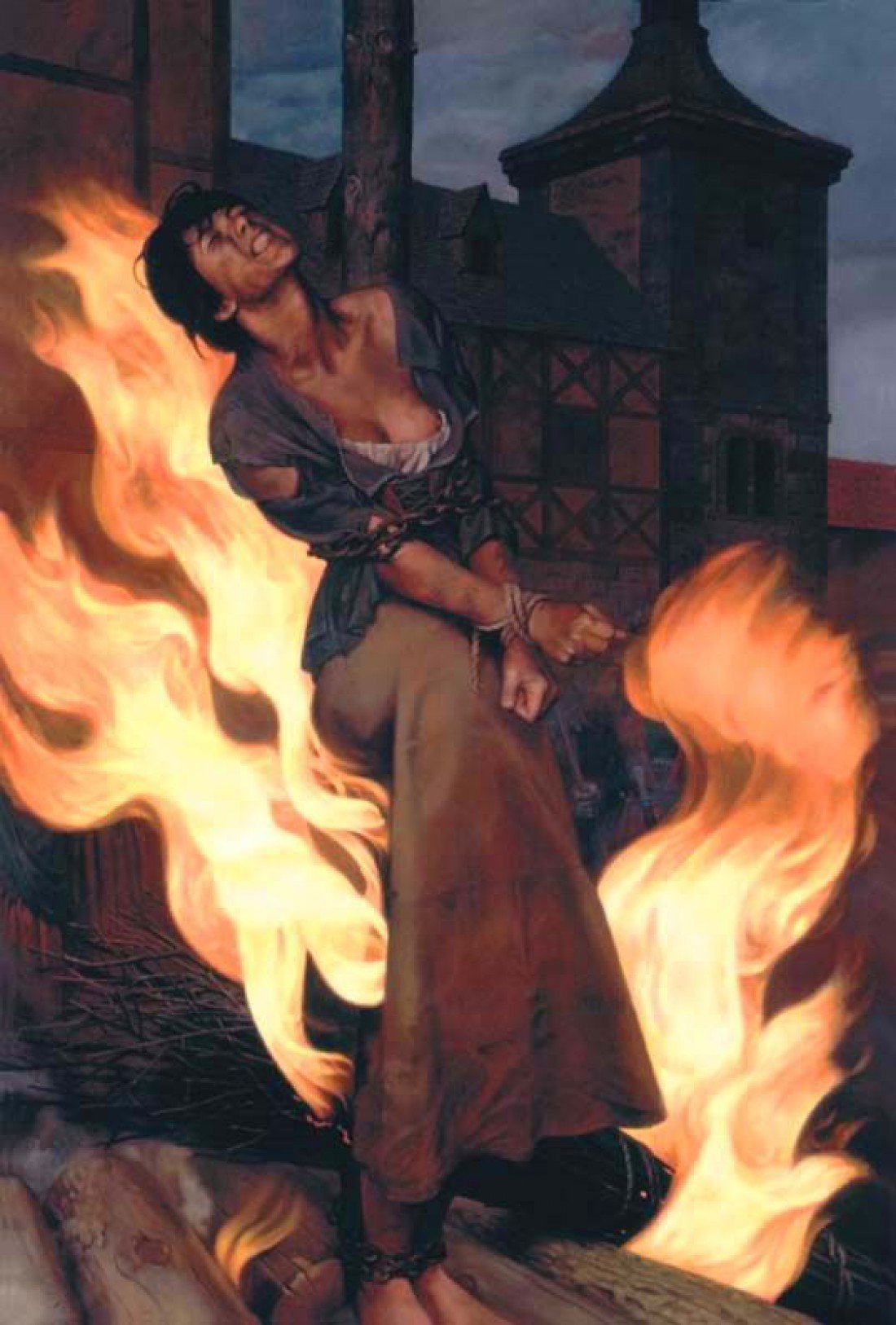 Камеди Вумен сожжение ведьмы