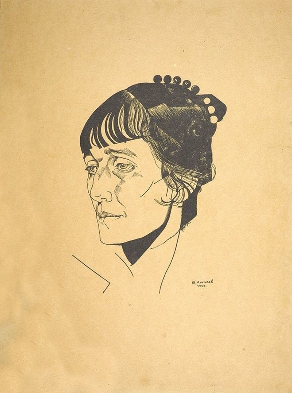 Юрий Анненков. Портрет Анны Ахматовой. 1921