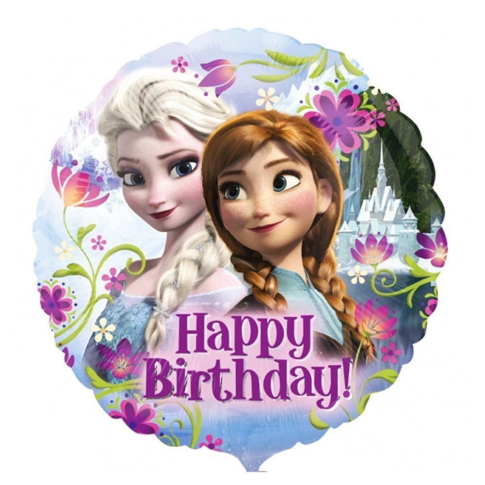 Фольга 18 круг с др Холодное сердце