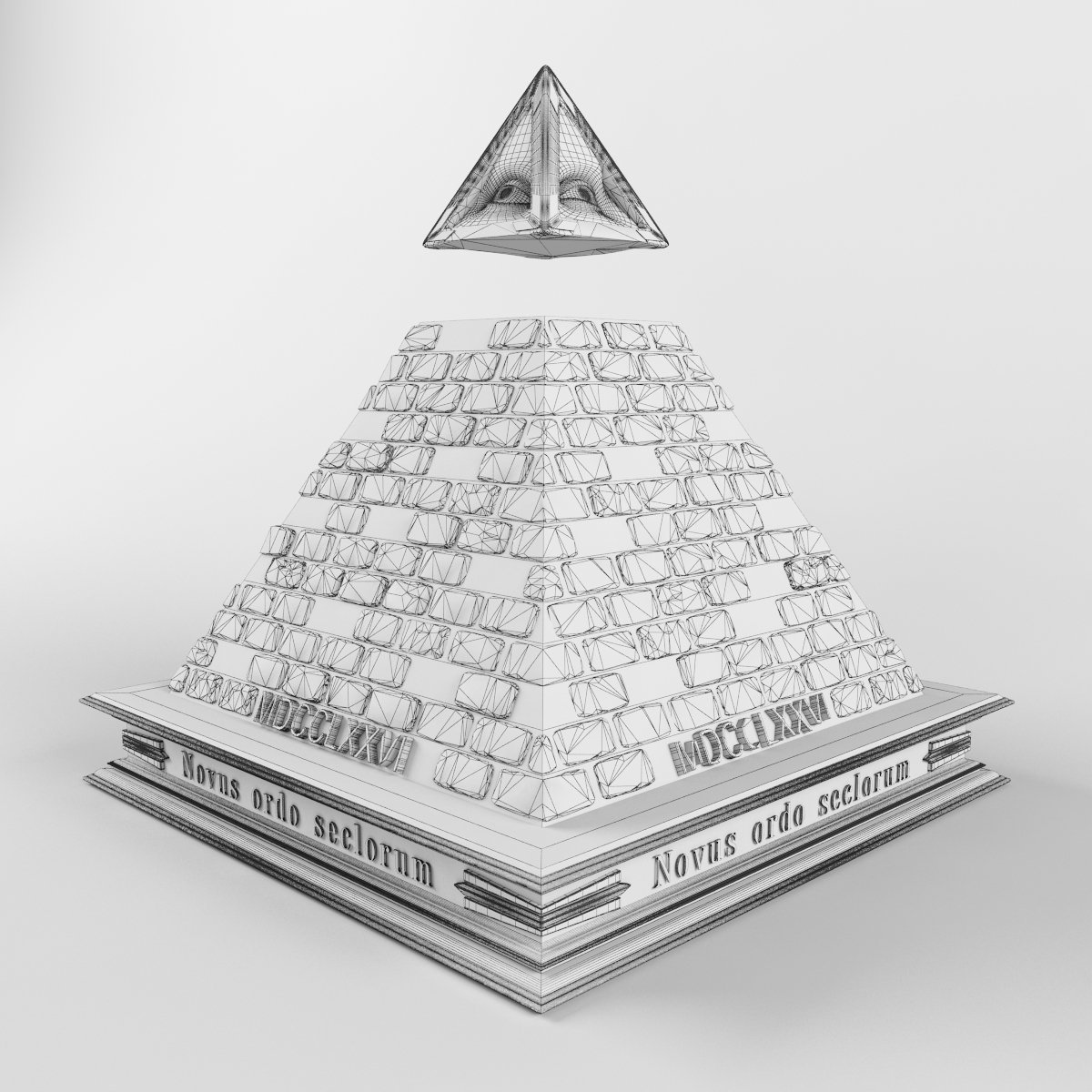 3d пирамида Illuminati