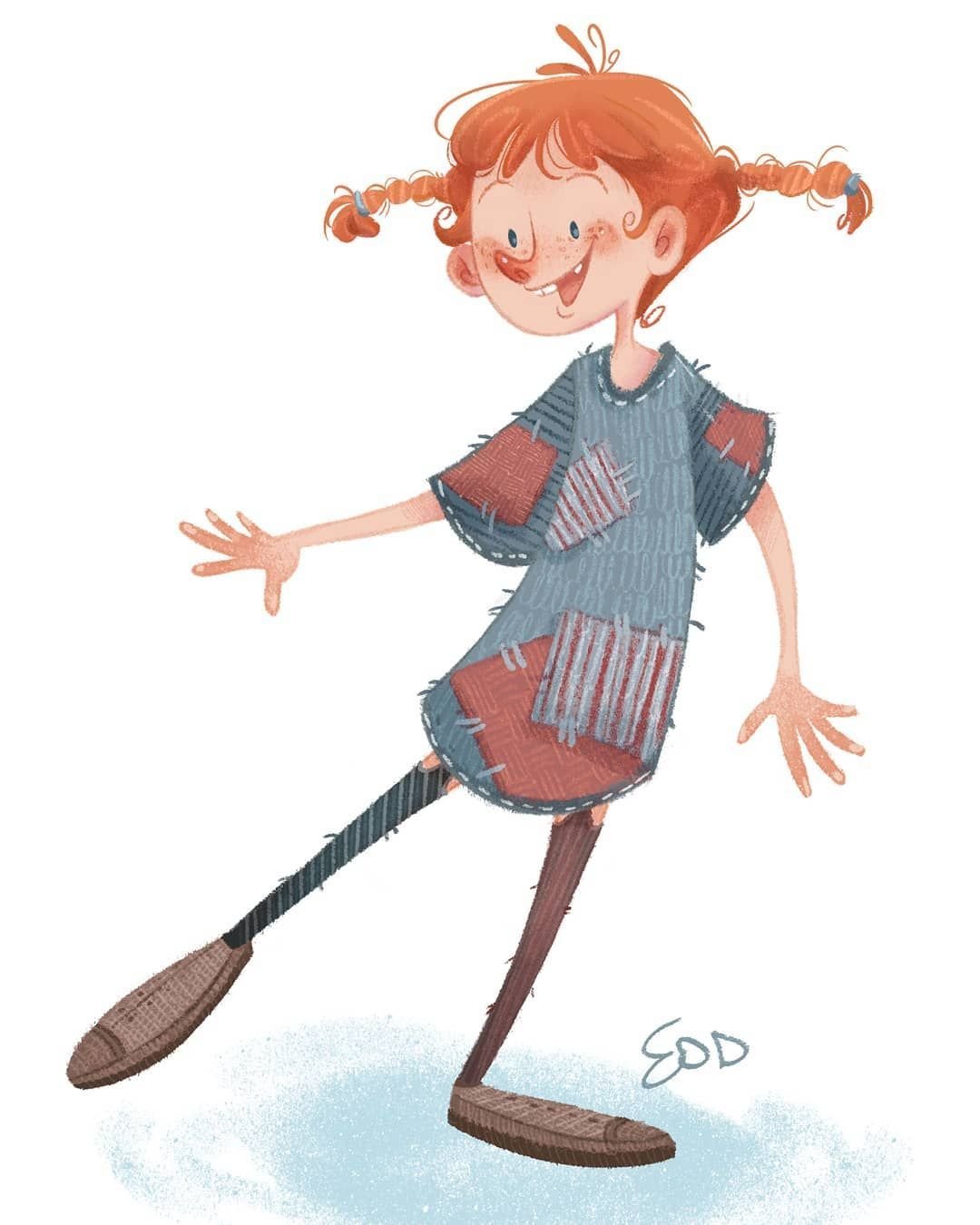 Пеппи длинный чулок