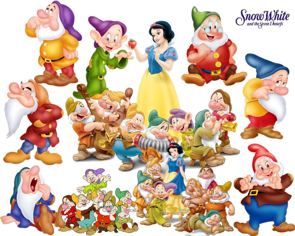 Белоснежка и семь гномов имена гномов