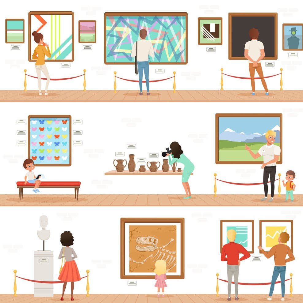 Векторный рисунок картинной галереи