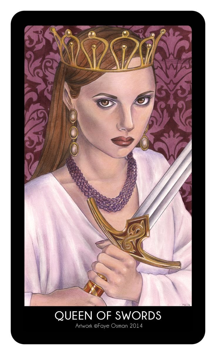 Карта Таро Королева мечей