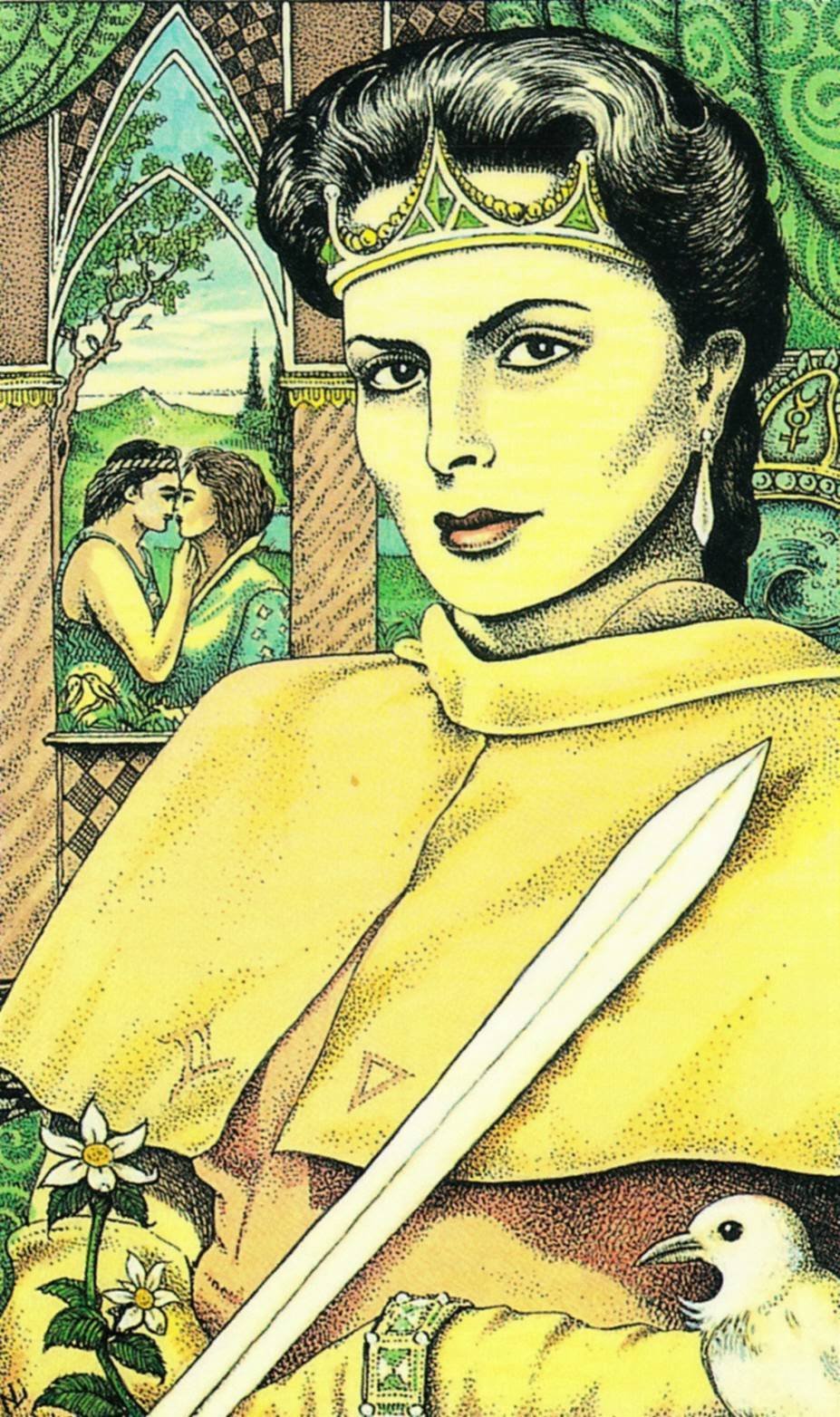 Королева мечей Таро арт