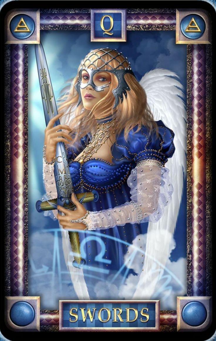 Королева мечей Таро Уэйта карта