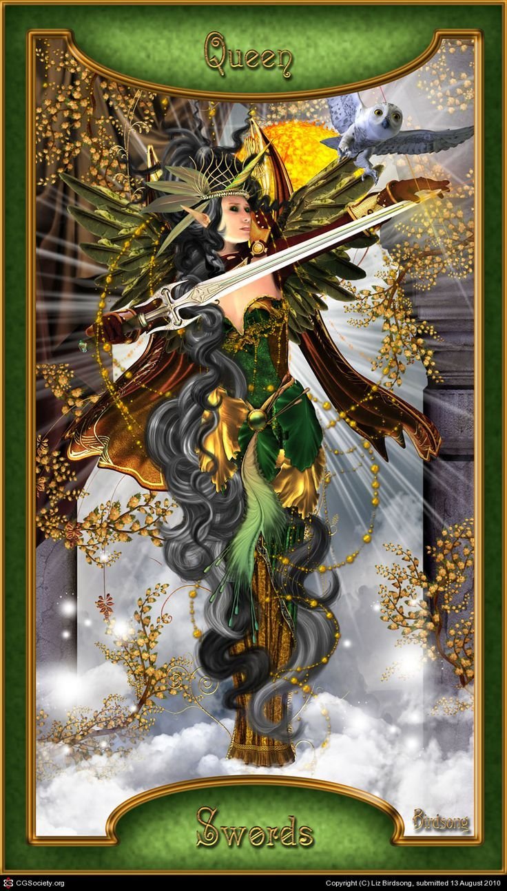 Королева мечей Таро Уэйта