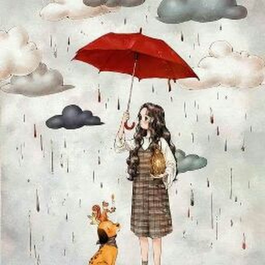 Девочка под зонтиком