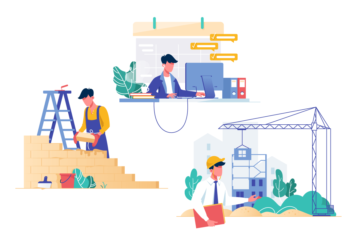 Мультяшные строители и Архитекторы