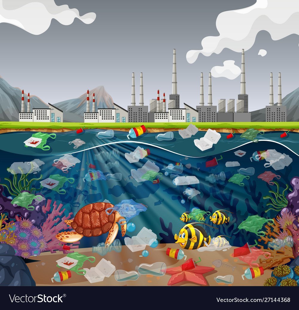 Загрязнение океана плакат