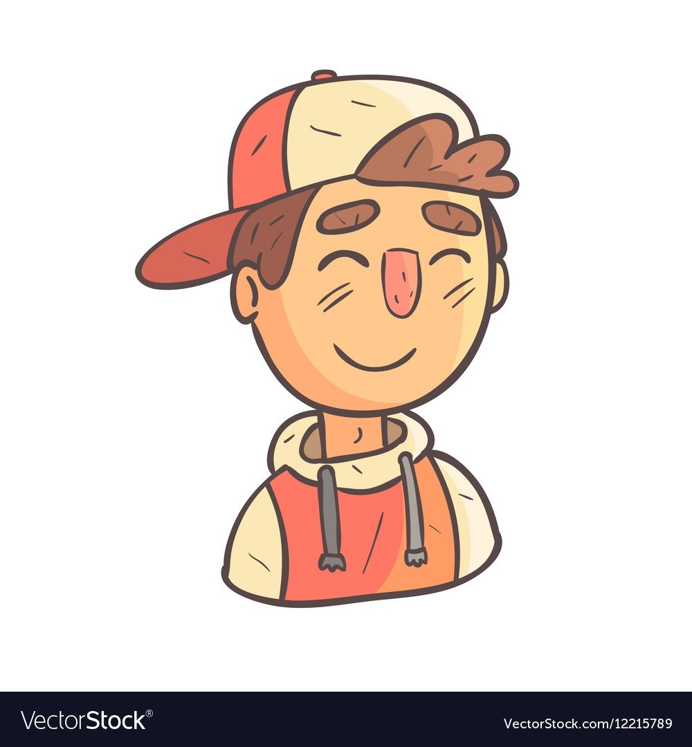 Мультяшный человек в кепке