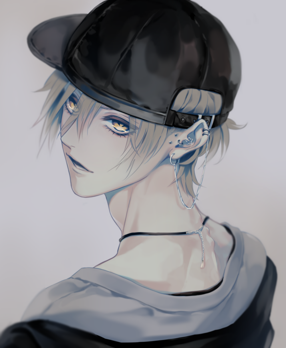 Аниме парень в кепке